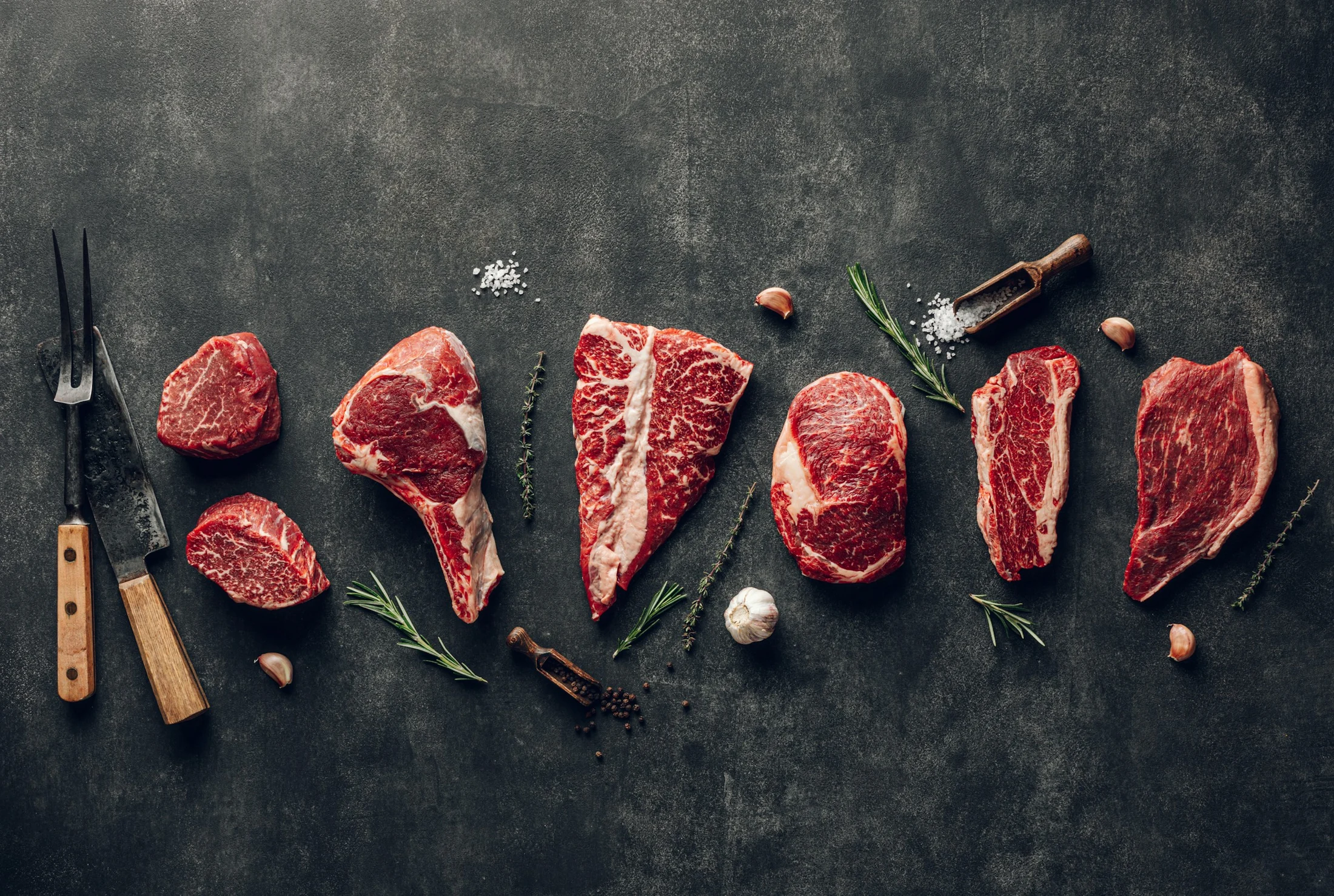 Marmoriertes Rindfleisch für kontrollierte Reifung